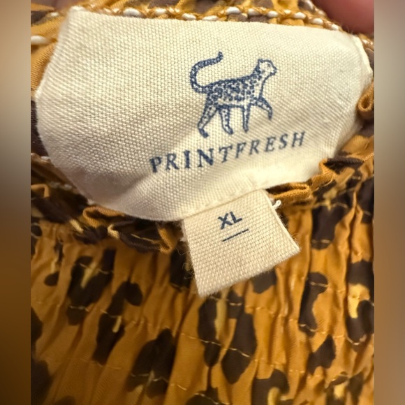 Printfresh NWT First Impressions dress Safari Sunset lounging leopard XL cotton - Picture 9 of 10